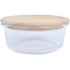 Bowl BOXY D15xH6cm 620ml, glass, bamboo lid