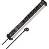 Brennenstuhl Premium-Protect-Line power strip 6-way (black/silver, 60,000 A surge protection, 3 meters, with USB Power Delivery)