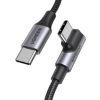 Ugreen   Ugreen US334 70645 USB-C (angled) / USB-C (straight) cable 100W PD 2m - black