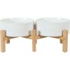 Zolux ZOLUX KEREAMO DUO MISKI CERAMICZNE NA     STOAJKU 2x700ml BIAŁE