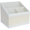 Pen holder WILMA 15.5x12.5x13.5cm, white