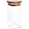 Glass jar THERON 6x6xH12cm with a lid, square