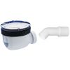 Wirquin dušas vanniņas sifons Twisto, d=90x40/50 mm, 50 l/min, plastmasa, balts/hroms