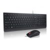 Lenovo 4X30L79928 Essential Wired Keyboard and Mouse Combo - Estonia, Wired, Keyboard layout EN, Mouse included, Black, No, Numeric keypad