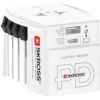Skross   Travel adapter MUV USB AC PD 45W - C to C cable included. White