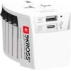 Skross   World Adapter MUV USB (AC) suitable for all unearthed devices (2-pin) White