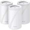 Wireless Router TP-LINK Wireless Access Point / Router 3-pack 9300 Mbps Mesh Wi-Fi 7 USB 3.0 4x2.5GbE LAN \ WAN ports 4 Number of antennas 4 DECOBE65(3-PACK)