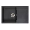 Reginox virtuves izlietne Amsterdam 78, viena bļoda ar plauktu, 780x500 mm, black silvery