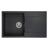 Reginox virtuves izlietne Amsterdam 10, viena bļoda ar plauktu, 860x500 mm, black silvery