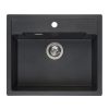 Reginox virtuves izlietne Amsterdam 54 Tapwing, viena bļoda, 600x510 mm, black silvery