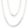 Sudraba ķēdīte Kartjē 3.5 mm, dimantu apstrādājums #2400100, Sudrabs 925°, garums: 65 cm, 16 gr.