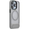 Evelatus Apple  iPhone 13 / 14 Rubber Coated MagSafe With Stand Case Silver