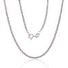 Sudraba ķēdīte Kartjē 2 mm, dimantu apstrādājums #2400137(PRh-Gr), Sudrabs 925°, rodijs (pārklājums), garums: 40 cm, 4.4 gr.