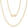 Sudraba ķēdīte Kartjē 1.5 mm, dimantu apstrādājums #2400108(PAu-Y), Sudrabs 925°, dzeltenais zelts (pārklājums), garums: 45 cm, 2.3 gr.