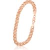 Sudraba ķēdīte Mona Liza 6 mm, dimantu apstrādājums #2400106(PAu-R)-bracelet, Sudrabs 925°, sarkanais zelts (pārklājums), garums: 18 cm, 8.6 gr.