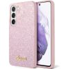 Guess GUHCS23SHGGSHP S23 S911 różowy|pink hard case Glitter Script