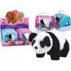 LeanToys Panda Interaktywna Pluszowa W Transporterze Różowy Niebieski