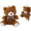 LeanToys Pluszowy Brązowy Mały Miś Przytulanka Maskotka Breloczek 10cm