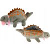 LeanToys Pluszowy Dinozaur Piórnik Schowek Zawieszka Szary