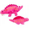 LeanToys Pluszowy Dinozaur Piórnik Schowek Zawieszka Różowy
