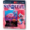 KITFIX Amatniecības komplekts Sequin Art Red spīdumiņu māksla, Flamingo Frenkijs