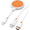 j5create JVAW62 ScreenCast USB-C® Wireless Display HDMI™ Extender, White and Orange