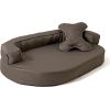 GO GIFT Oval sofa - pet bed brown - 100 x 65 x 10 cm