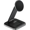 SATECHI 2-in-1 Foldable Qi2 Wireless Charging Stand (Space Gray)