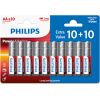 Battery Philips Power Alkaline AA 20-blister