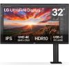 LCD Monitor LG 31.5" Panel IPS 3840x2160 16:9 60Hz 5 ms Speakers Swivel Pivot Height adjustable Tilt Colour Black 32UN880K-B