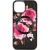 Evelatus Apple  iPhone 14 Leather Case Zipper Design Flower Black