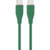 Kabelis Gembird Premium silicon USB Type-C Male - USB Type-C Male 1.5m Green