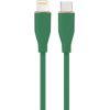 Kabelis Gembird Premium silicon 8-pin Male - USB Type-C Male 1.5m Green