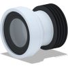 WC caurule -110 mm, cietā, taisna, īsā -125 mm