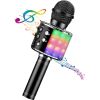 iWear M85 Karaoke Mikrofonu Bērniem un Pieaugušajiem Ar Efektu un Skaļruņiem & Rekodu Micro SD USB Bluetooth Melns