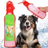 Бутылка для воды для собаки и кошки с поилкой, туристическая Springos PA0296 500 мл красный бидон