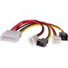 Adapter with cable Akyga AK-CA-34 Molex (m) | 2x 3 pin 12V (m) | 2x 3 pin 5V (m) 4x 15cm