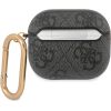 GUA34GSMK Guess 4G Script PC|PU silikona aizsargapvalks austiņām Apple Airpods 3 pelēks