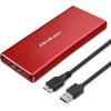 Qoltec 51831 Enclosure | M.2 SSD drive | SATA | NGFF| USB 3.0 | Super speed 5Gb/s | 2TB | Red