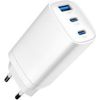 Evelatus   65W Max Fast Charger EU USB-C1/USB-C1/USB-A White