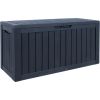Storage box BOMM 117,5x47,5xH59cm/300L, black plastic