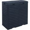 Trash bin GALA 78x41xH86cm/230L, black plastic