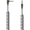 Hama 00205114 Flexi-Slim Spiral Cable, 3.5mm 90 Jack Plug - Plug Stereo 1.5m