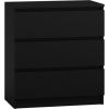 Top E Shop Topeshop M3 CZERŃ chest of drawers