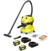 Sausās un mitrās tīrīšanas putekļsūcējs Karcher WD 4-18 Dual Battery Set