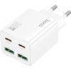 Сетевая зарядка Hoco N56 2xUSB-C/2xUSB-A PD30W белая