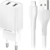 Charger Awei C15L-EU 2xUSB-A 10W + USB to Lightning cable white