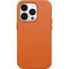 Чехол Mag Leather Case Apple iPhone 16 оранжевый