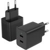 Сетевая зарядка Choetech Q5006 2xUSB-C PD40W черная