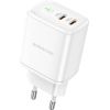 Сетевая зарядка Borofone BN9 2xType-C 35W белая